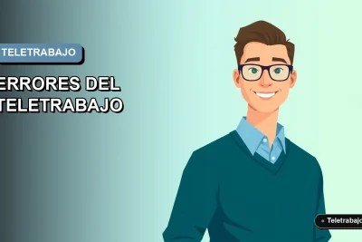 Ilustración vectorial plana de estilo Corporate Memphis de un trabajador remoto masculino en Chile, con fondo degradado azul, representando la Ley 21.220.
