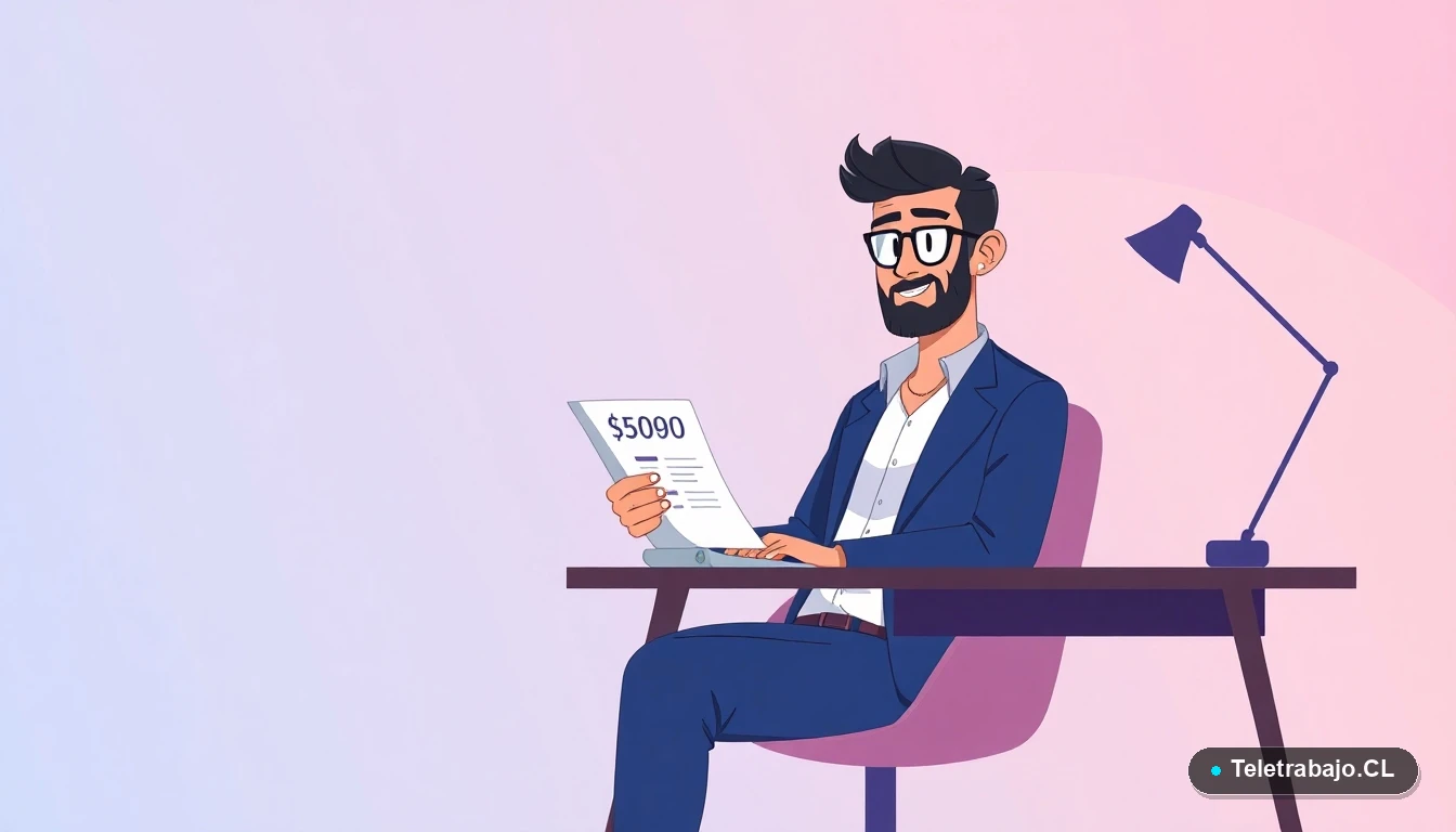 Profesional en Chile negociando salario para un trabajo remoto desde casa