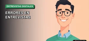 Ilustración vectorial plana de estilo premium que representa a un trabajador remoto masculino en una entrevista por Zoom, con fondo degradado suave.