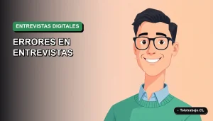 Ilustración vectorial plana de estilo premium que representa a un trabajador remoto masculino en una entrevista por Zoom, con fondo degradado suave.