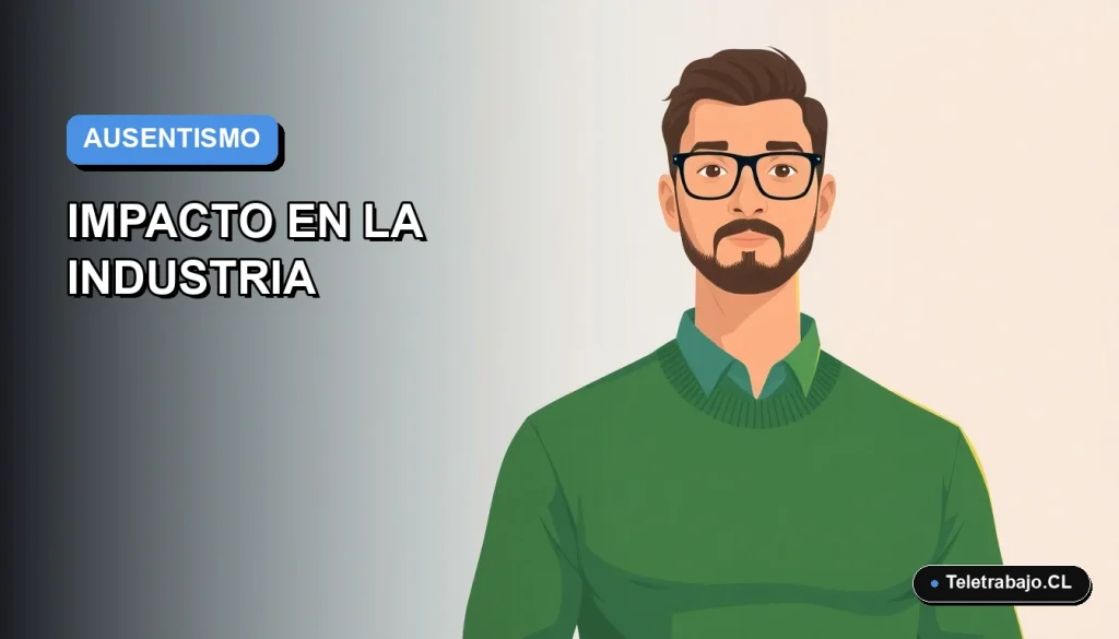 Ilustración vectorial plana de un trabajador masculino de tecnología remota, con suéter verde, mirando a la izquierda, sobre un fondo degradado azul y gris. Espacio negativo a la izquierda.