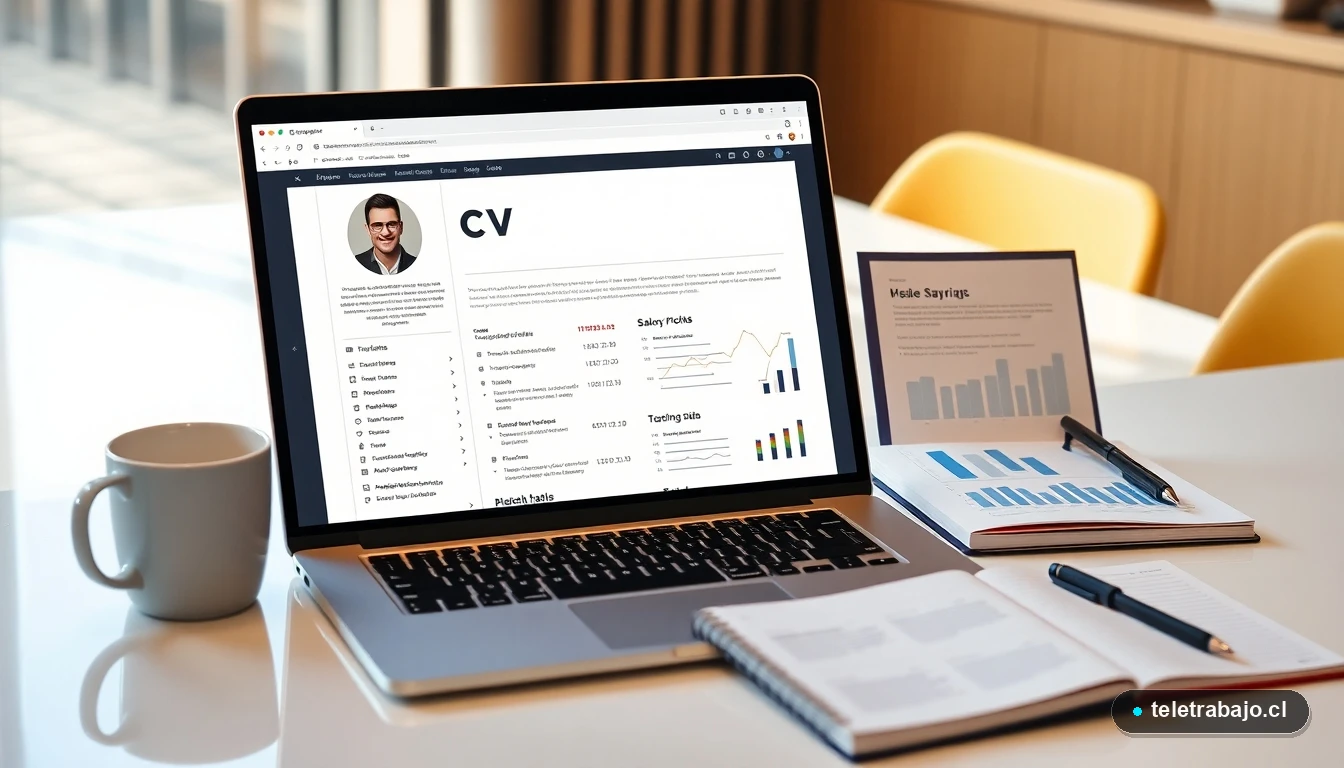 Profesional chileno actualizando su currículum vitae en 2026 para una postulación laboral estratégica