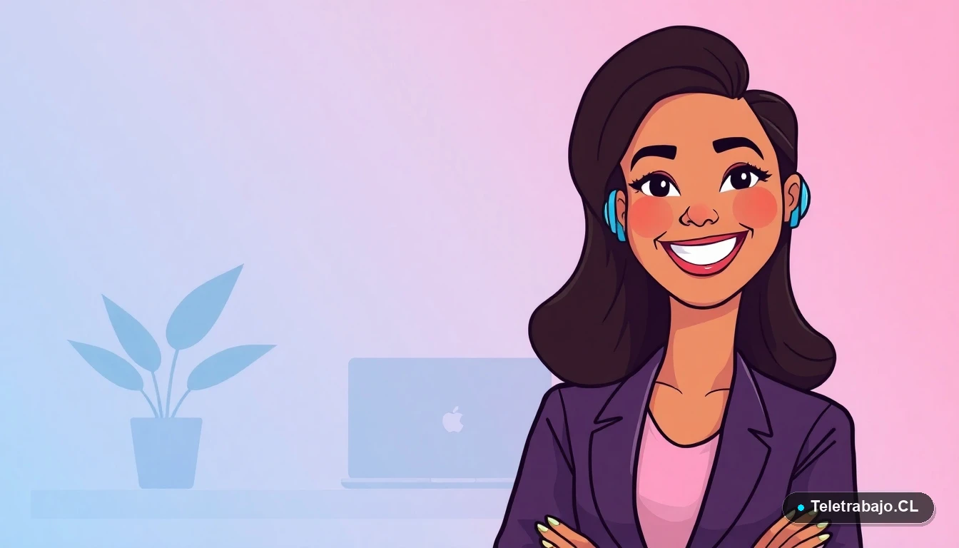 Profesional chilena trabajando desde casa bajo la nueva ley de teletrabajo 2026