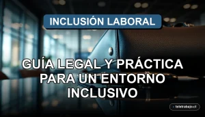 Guía legal y práctica sobre adaptaciones laborales en Chile para un entorno de trabajo inclusivo en 2026, mostrando un entorno corporativo moderno.