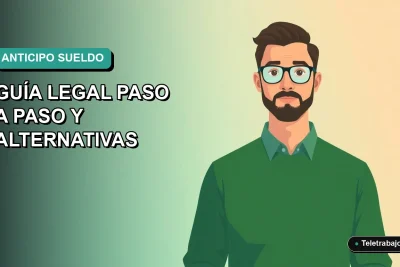 Guía legal paso a paso para solicitar un anticipo de sueldo en Chile, ilustración plana corporativa de trabajador.