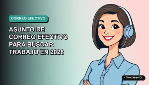 Ilustración vectorial plana de una mujer profesional de teletrabajo, con blusa azul y corte bob, sonriendo, sobre fondo degradado verde azulado vacío.