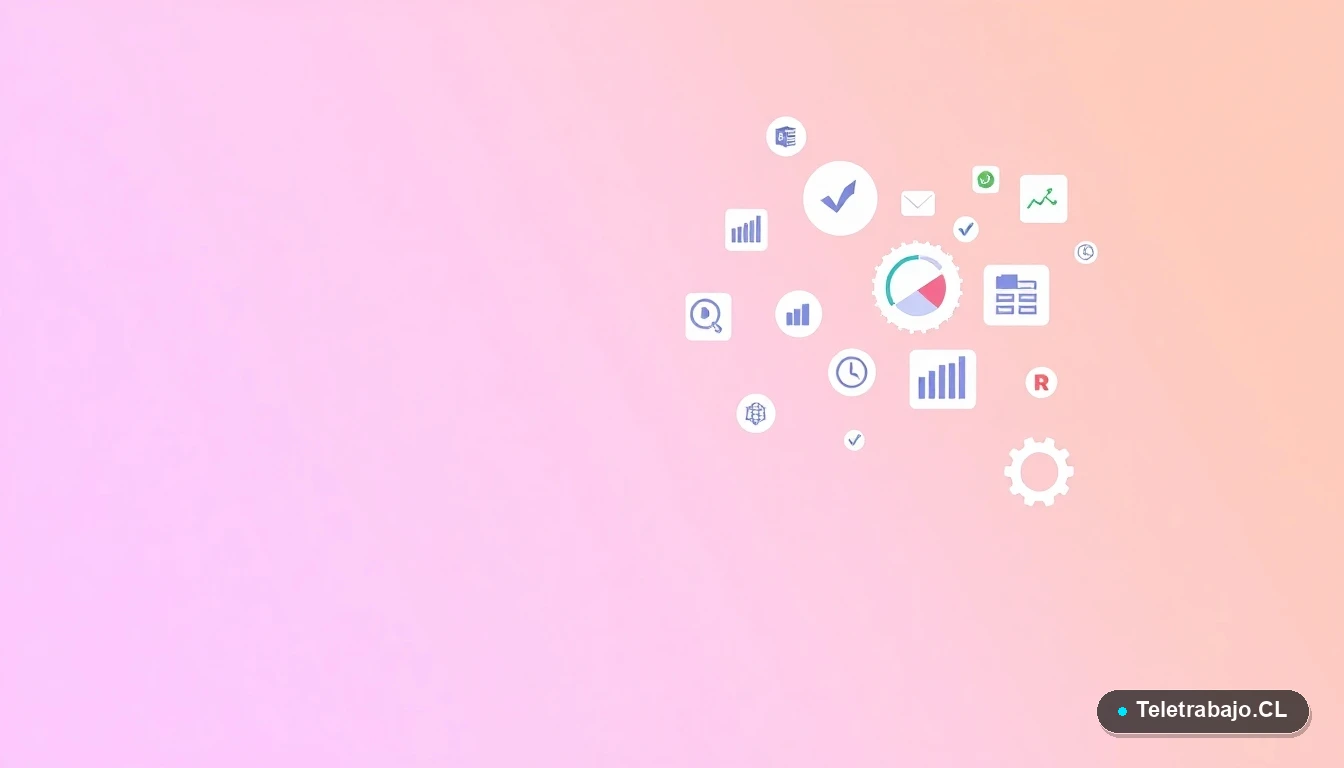 Elementos de interfaz de usuario abstractos y minimalistas, como gráficos y engranajes, representando la auditoría de datos en Excel.