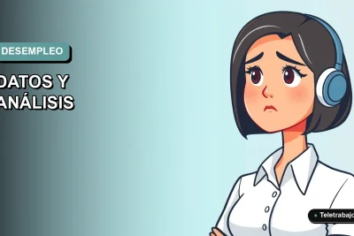 Ilustración plana corporativa de una mujer profesional con camisa blanca y corte de pelo bob, sobre fondo degradado azul verdoso. Espacio negativo a la izquierda.