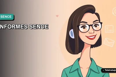 Ilustración vectorial plana moderna de una mujer profesional trabajando de forma remota, con gráficos y datos de fondo, representando la automatización de informes con Power Query.