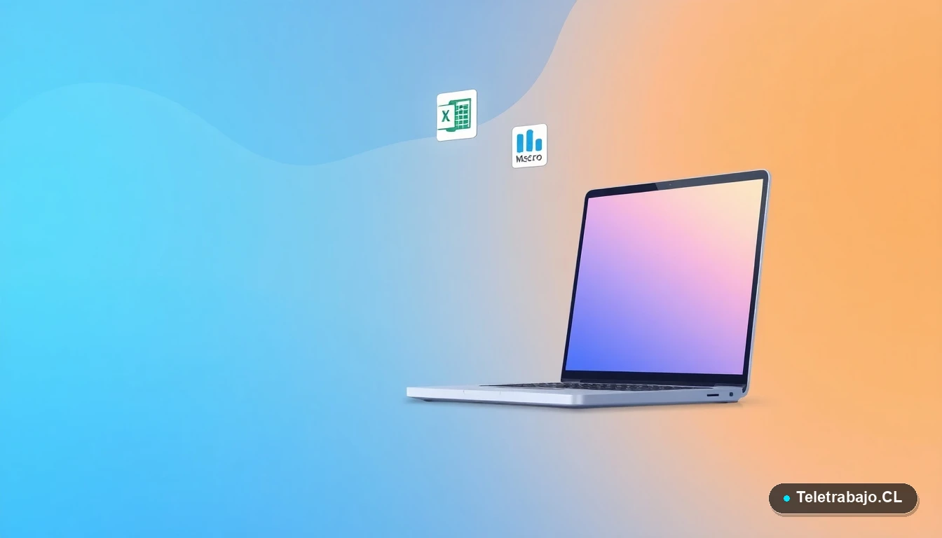 Automatización de Excel con Power Query y Macros en un entorno de teletrabajo moderno en Chile.