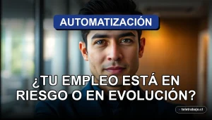 Un ejecutivo chileno mira con confianza hacia el futuro laboral en la era de la automatización e inteligencia artificial.