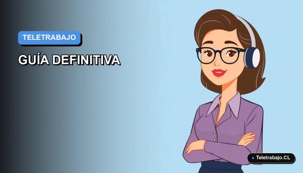 Ilustración vectorial plana de mujer profesional trabajando desde casa en estilo moderno, con fondo degradado azul.