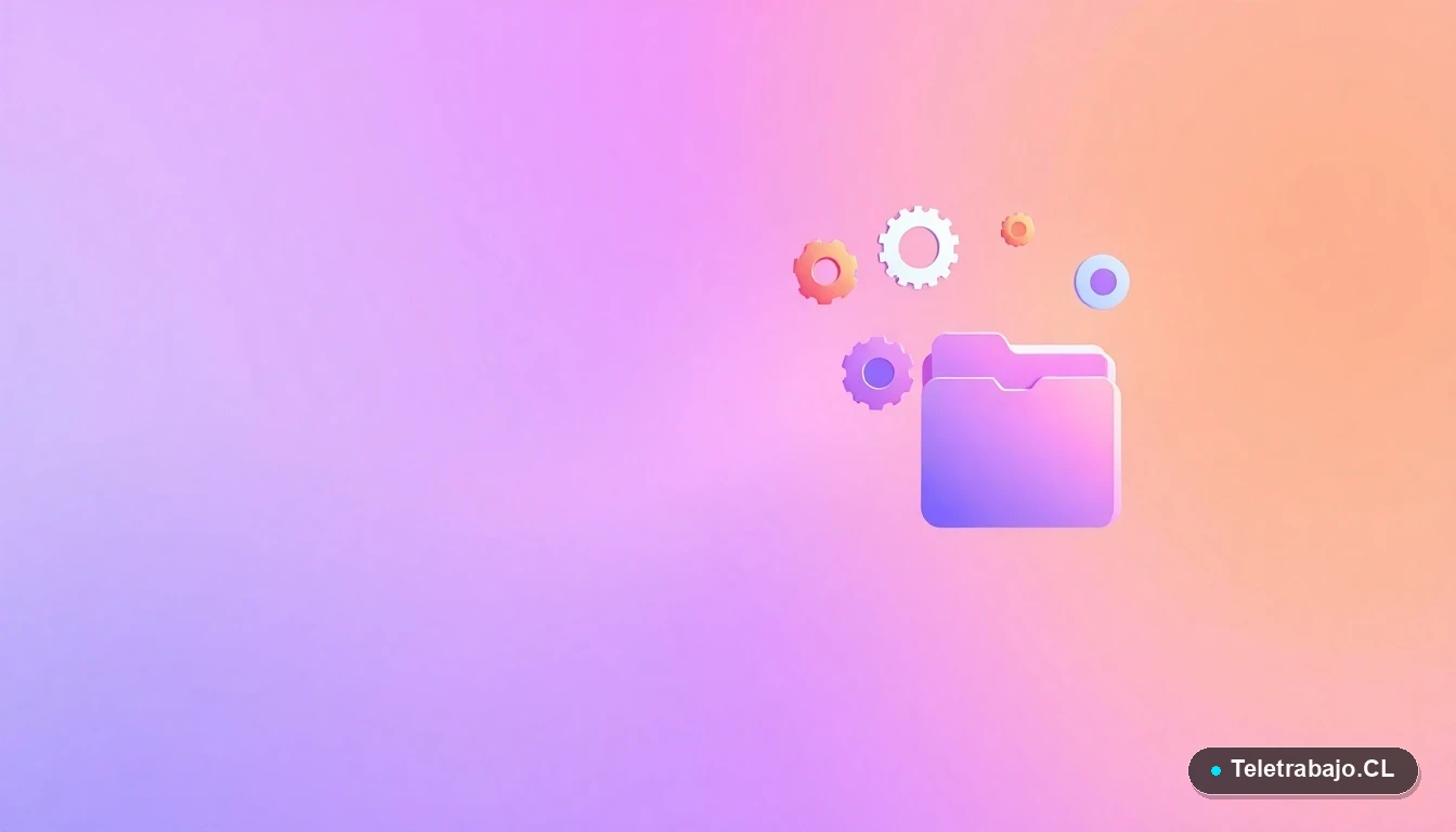 Composición abstracta de interfaz de usuario tecnológica con gráficos y iconos flotantes, sobre fondo degradado lavanda. Ilustración vectorial plana minimalista.