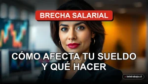 Imagen conceptual sobre la brecha salarial de género en Chile para el año 2026, representada de forma abstracta y profesional.