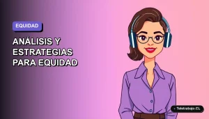 Ilustración vectorial plana de una trabajadora chilena con discapacidad, estilo Corporate Memphis, sobre fondo degradado lavanda. Representa el análisis de la brecha salarial por discapacidad en Chile 2026.