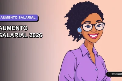 Ilustración vectorial plana de una mujer profesional chilena sonriente, con fondo degradado lavanda, representando el cálculo de reajuste salarial.