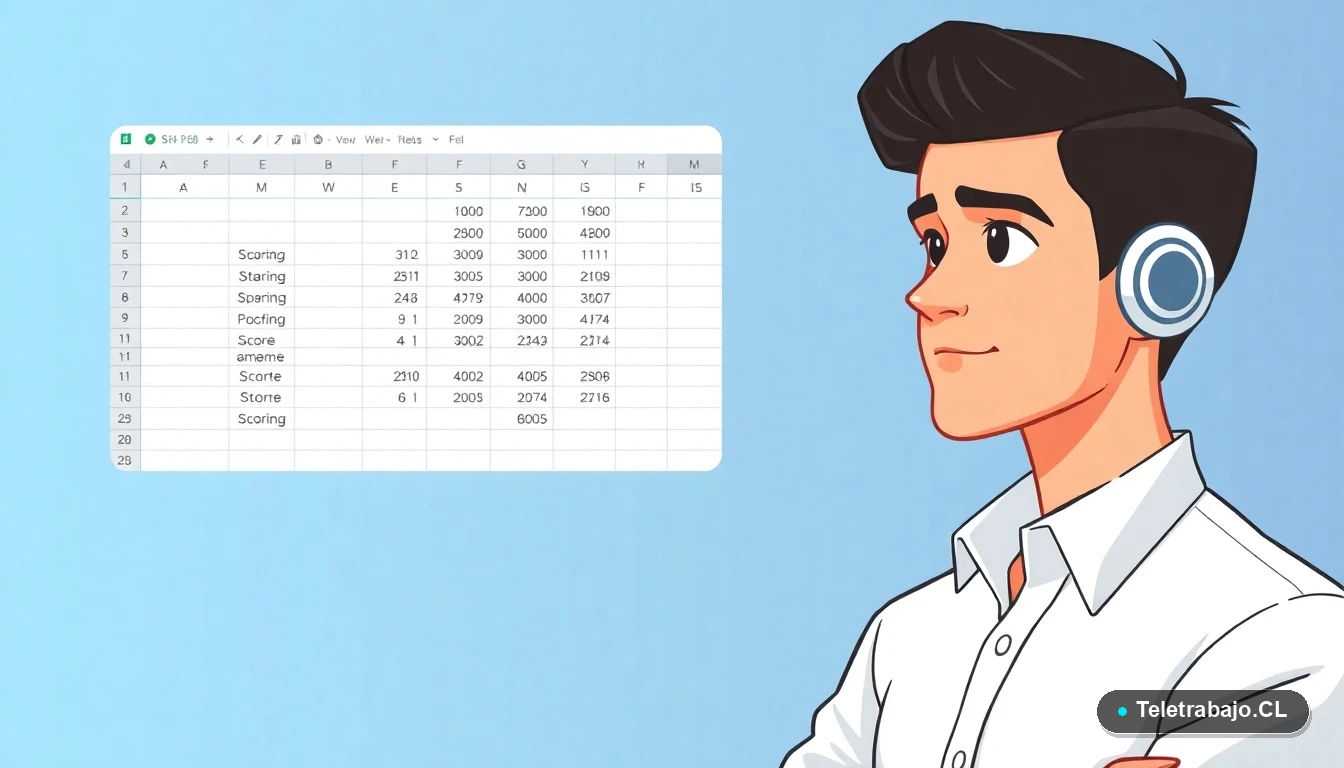 Persona calculando puntaje de postulación a la Armada de Chile usando Microsoft Excel