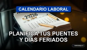 Calendario de días feriados y puentes para planificar vacaciones en Chile el año 2026.