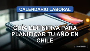 Calendario Laboral 2026 en Excel para planificar el año en Chile, fondo de oficina moderna