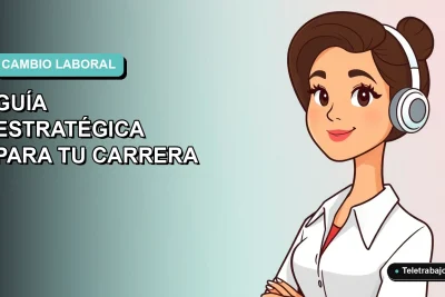 Ilustración plana corporativa de una mujer profesional con blusa blanca y peinado moderno, sobre fondo degradado azul verdoso, representando la planificación de carrera para 2026.