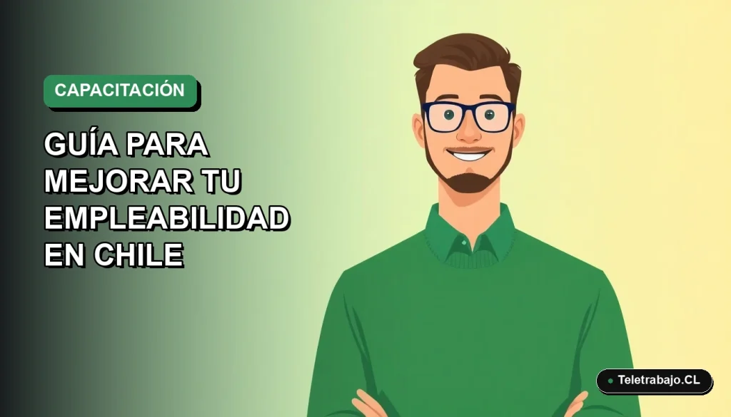 Ilustración plana vectorial de un hombre profesional con suéter verde trabajando en logística, sobre fondo degradado azul y verde.