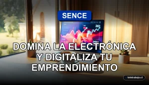 Capacitación gratuita SENCE 2026 para aprender electrónica y digitalizar emprendimientos en Chile.