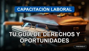 Guía de derechos y oportunidades de capacitación laboral en Chile para el año 2026, en un entorno corporativo profesional.