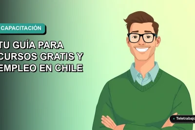 Ilustración plana vectorial de un trabajador masculino de la construcción, sonriente, con casco y chaleco reflectante, sobre un fondo degradado azul verdoso. Representa capacitación SENCE para el sector construcción 2026 en Chile.