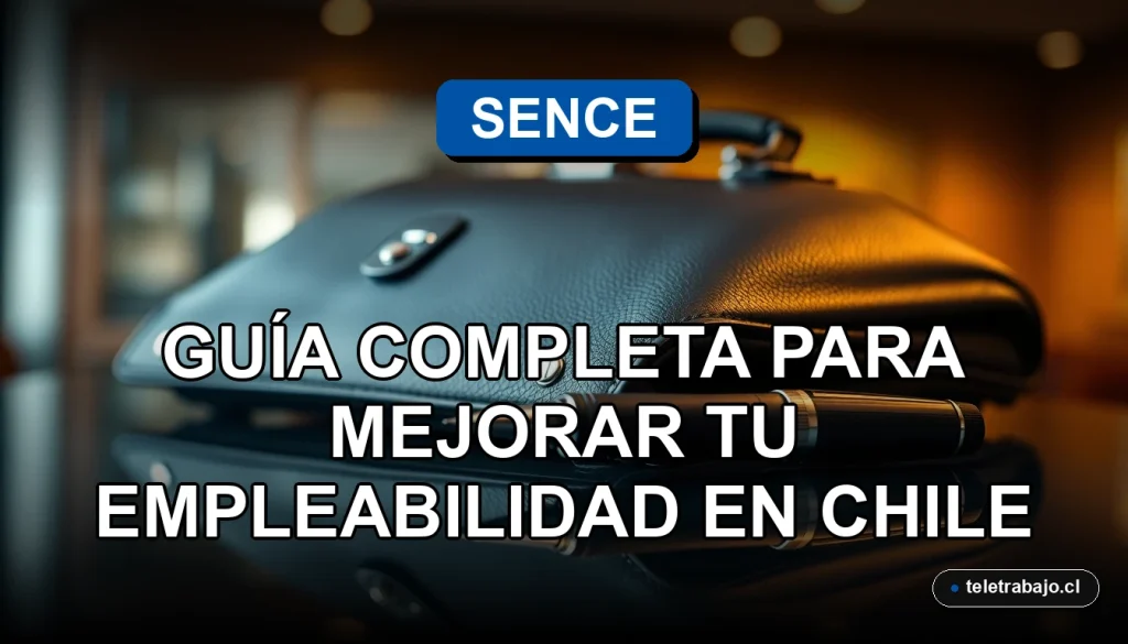 Capacitación SENCE 2026 para mejorar la empleabilidad en Chile, representada por objetos profesionales de alta gama.