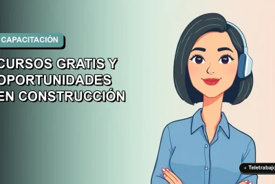 Ilustración plana vectorial de una mujer profesional con blusa azul y corte bob, sobre fondo degradado suave. Representa capacitación técnica femenina.