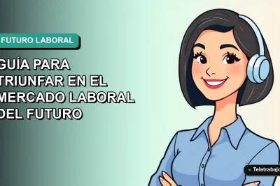 Ilustración plana vectorial de una mujer profesional chilena sonriente, con blusa azul y corte de pelo bob, sobre un fondo degradado suave de color aguamarina. Representa el éxito en carreras STEM.