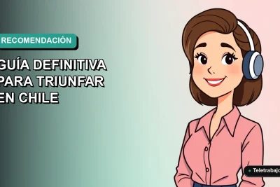 Ilustración plana vectorial de una mujer profesional chilena sonriendo, con fondo degradado azul verdoso, concepto de carta de recomendación laboral efectiva.