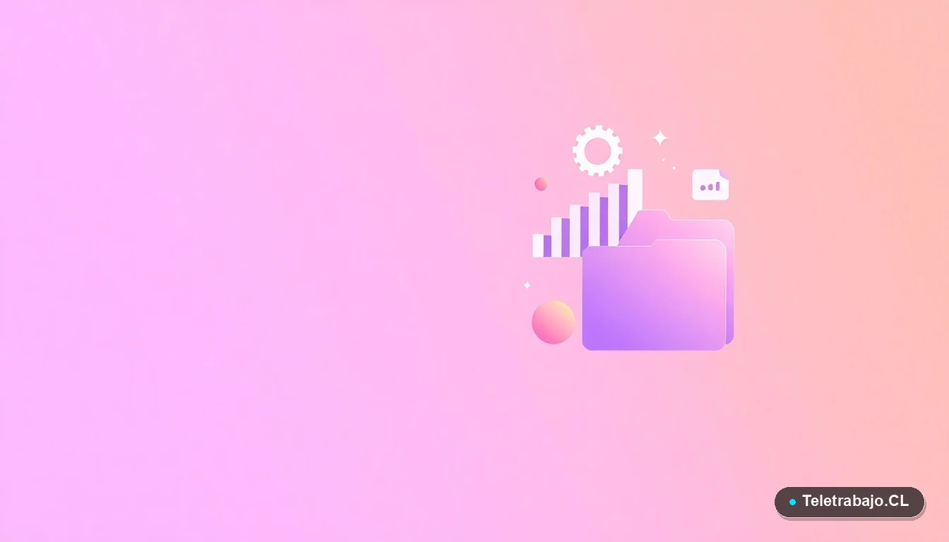 Composición abstracta de interfaz de usuario con gráficos y iconos flotantes en tonos lavanda y durazno, concepto de tecnología y procesos para una guía de carta de recomendación.