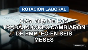 Fotografía macro de un bolígrafo de metal premium sobre un contrato de trabajo, simbolizando cambio y decisión profesional.