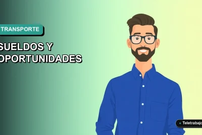 Ilustración plana vectorial de un hombre con camisa azul, estilo Corporate Memphis, sobre fondo degradado azul verdoso, representando oportunidades laborales para choferes en eventos deportivos.