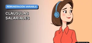 Ilustración vectorial plana de estilo Corporate Memphis de una profesional chilena revisando un documento legal sobre remuneración variable y SMI.