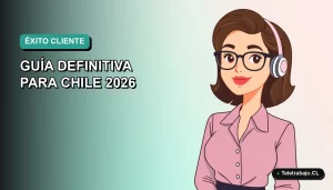 Guía definitiva de atención al cliente para empresas chilenas en 2026, ilustración plana corporativa.
