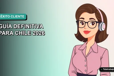 Guía definitiva de atención al cliente para empresas chilenas en 2026, ilustración plana corporativa.