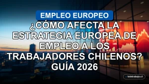 Guía sobre la Estrategia Europea de Empleo y su impacto en trabajadores chilenos para el año 2026.