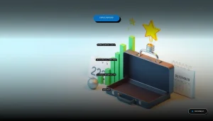 Imagen conceptual sobre cómo encontrar trabajo en Navidad aprovechando la bajada del paro, con elementos de oficina corporativa abstractos.