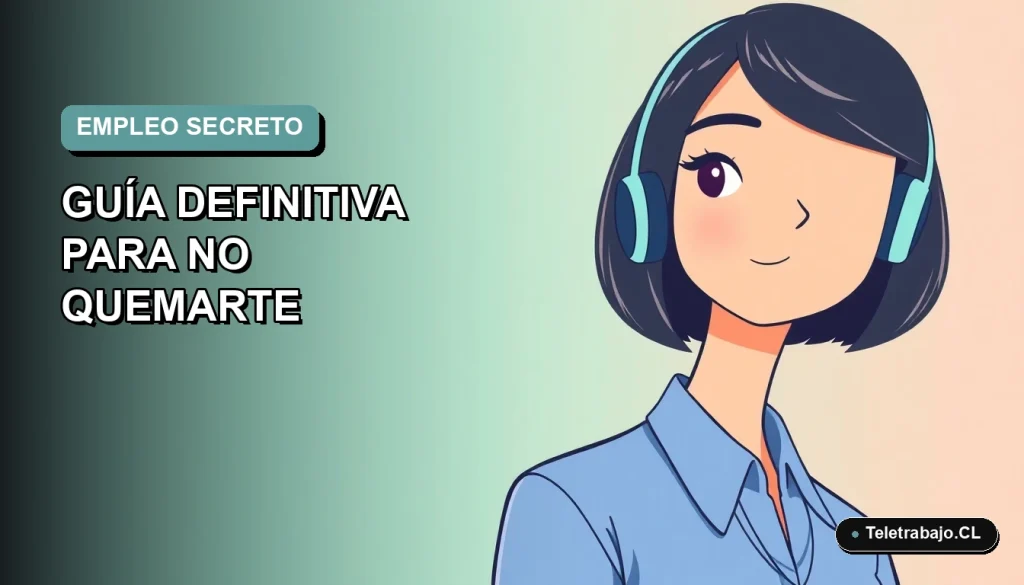 Ilustración plana vectorial de una mujer profesional chilena con blusa azul y corte bob, mirando con discreción hacia la izquierda, sobre fondo degradado suave teal, concepto de búsqueda de empleo confidencial.