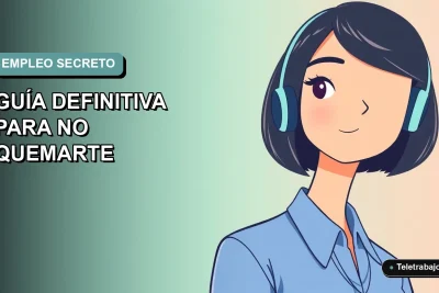 Ilustración plana vectorial de una mujer profesional chilena con blusa azul y corte bob, mirando con discreción hacia la izquierda, sobre fondo degradado suave teal, concepto de búsqueda de empleo confidencial.