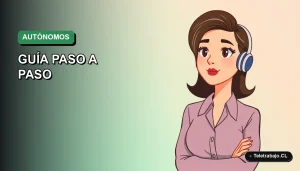 Guía ilustrada para calcular la cotización de trabajadores autónomos en Chile 2026, estilo vectorial moderno.