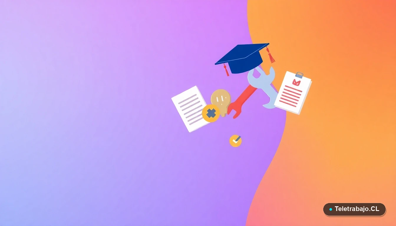 Iconos abstractos de capacitación y herramientas eléctricas, ilustración plana moderna para curso SENCE.