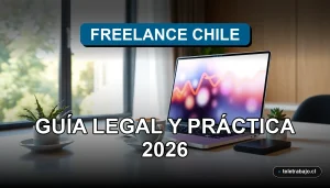 Guía legal para freelancers en Chile sobre cómo cotizar y facturar correctamente en 2026, mostrando un entorno de trabajo profesional.