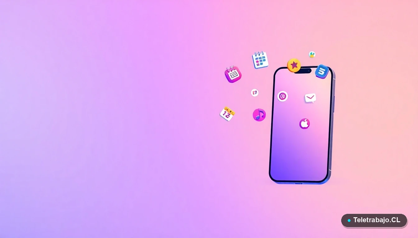 Interfaz de usuario abstracta con iconos flotantes de calendario, ticket y nota musical, representando la búsqueda de trabajo en eventos culturales, ilustración plana con fondo degradado lila.