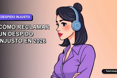 Ilustración vectorial plana de una trabajadora de tecnología con expresión decidida, sobre fondo degradado lila suave.