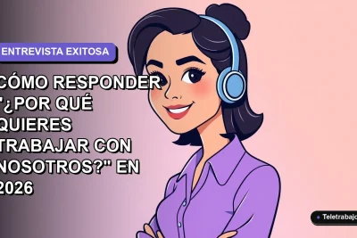 Ilustración plana corporativa de una mujer profesional de teletrabajo sonriendo, con fondo degradado lavanda vacío.