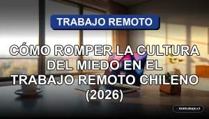 Imagen conceptual sobre cómo superar el miedo y la desconfianza en entornos de trabajo remoto en Chile, mostrando un escritorio moderno y ordenado.