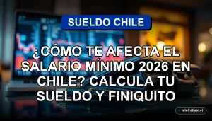Calculadora de sueldo líquido y finiquito según el nuevo salario mínimo 2026 en Chile.